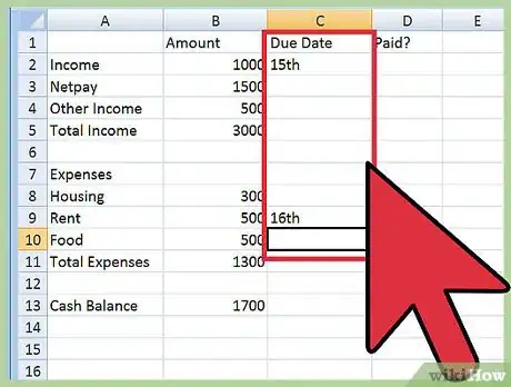 Imagen titulada Create a Budget Spreadsheet Step 10