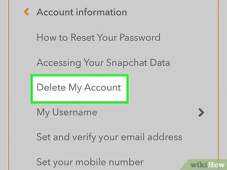 Imagen titulada Delete a Snapchat Account Step 7