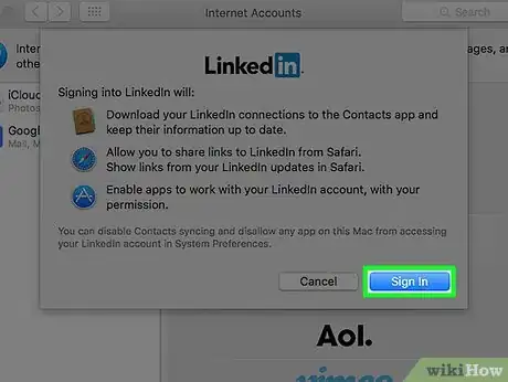 Imagen titulada Add a LinkedIn Account to a Mac Step 7