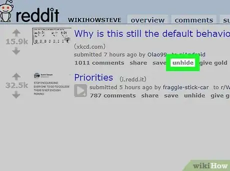 Imagen titulada Unhide Posts on Reddit Step 5