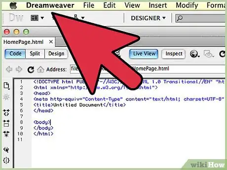 Imagen titulada Make a Web Page Using Dreamweaver Step 4