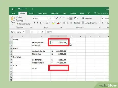 Imagen titulada Do a Break Even Chart in Excel Step 28