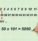sumar números enteros consecutivos del 1 al 100