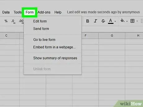 Imagen titulada Unlink a Form on Google Sheets on PC or Mac Step 3