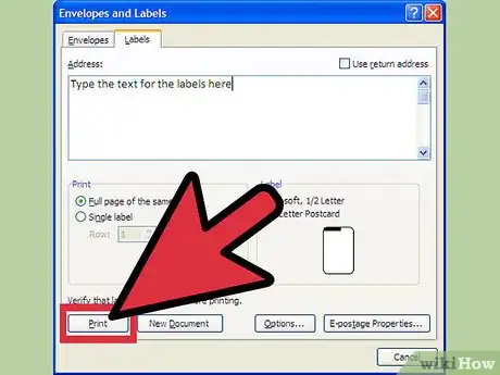 Imagen titulada Create Labels Using Microsoft Word 2007 Step 6