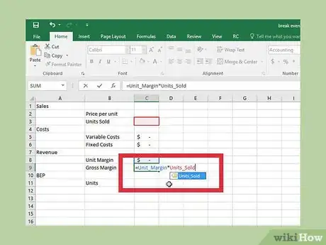 Imagen titulada Do a Break Even Chart in Excel Step 21