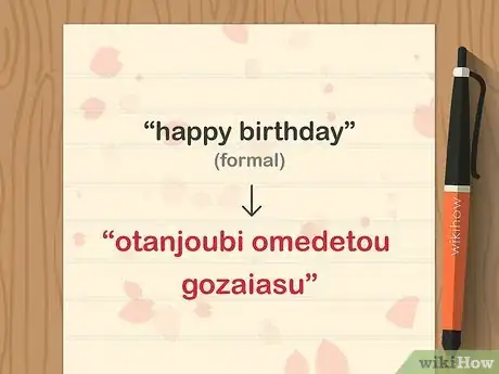 Imagen titulada Say Happy Birthday in Japanese Step 1