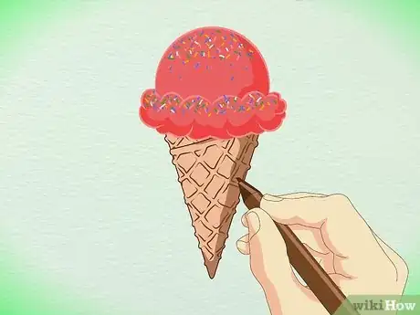 Imagen titulada Draw a Detailed Ice Cream Cone Step 18