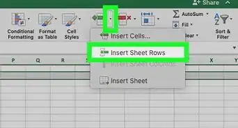 insertar filas en Excel usando un atajo en una PC o Mac
