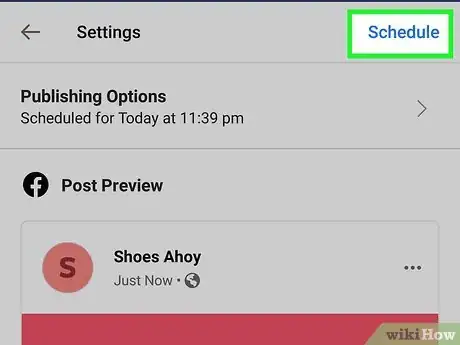 Imagen titulada Schedule a Post on Facebook Step 21