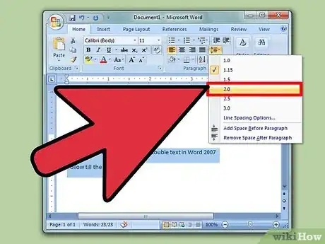 Imagen titulada Double Space in Word 2007 Step 11