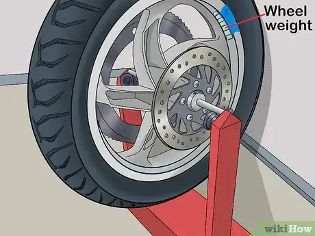 Imagen titulada Balance a Motorcycle Tire Step 9