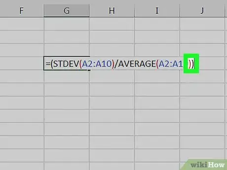 Imagen titulada Calculate RSD in Excel Step 7