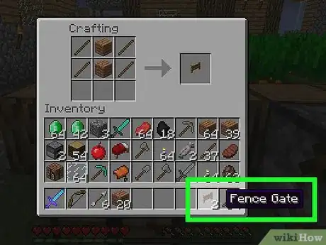 Imagen titulada Craft a Fence in Minecraft Step 4