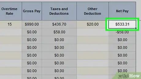 Imagen titulada Prepare Payroll in Excel Step 18