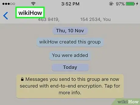 Imagen titulada Invite Users to a Group Chat on WhatsApp Step 3