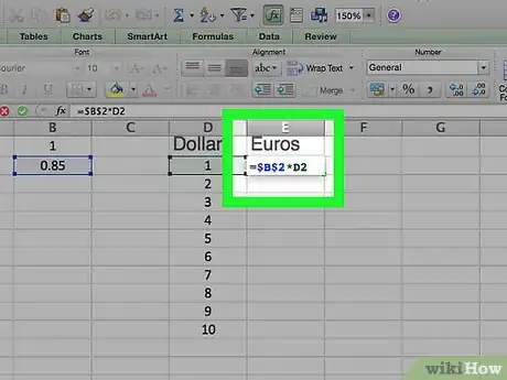 Imagen titulada Create a Currency Converter With Microsoft Excel Step 8