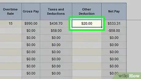 Imagen titulada Prepare Payroll in Excel Step 17