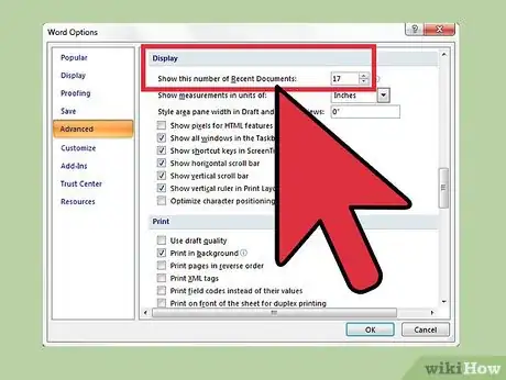 Imagen titulada Disable or Delete Recent Document List in Microsoft Word or Excel Step 4