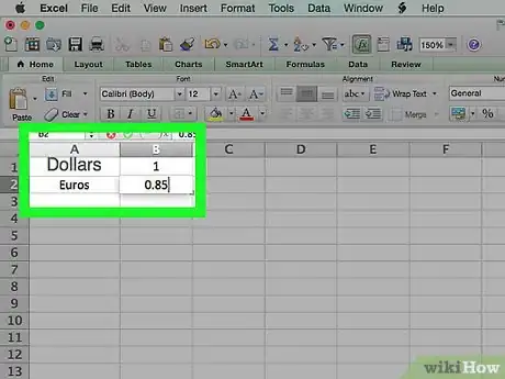 Imagen titulada Create a Currency Converter With Microsoft Excel Step 4