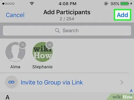 Imagen titulada Invite Users to a Group Chat on WhatsApp Step 7