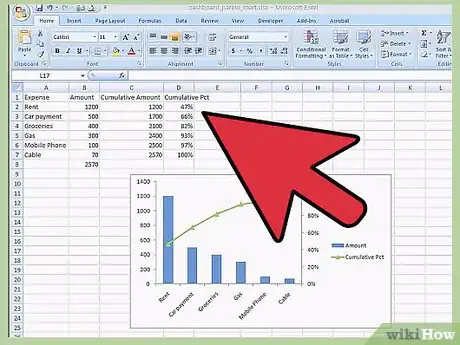 Imagen titulada Create a Pareto Chart in MS Excel 2010 Step 1