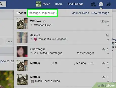 Imagen titulada Accept Message Requests on Facebook Step 8