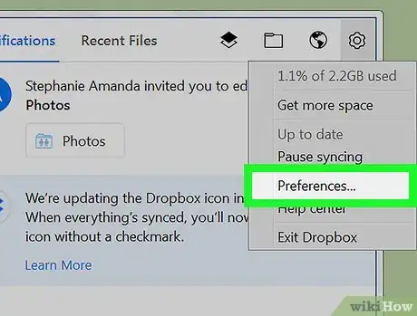 Imagen titulada Log Out on Dropbox on PC or Mac Step 6
