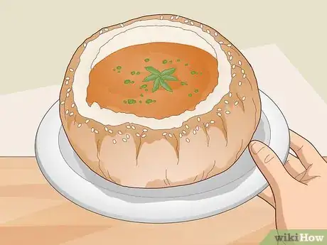 Imagen titulada Eat Soup Served in a Bread Bowl Step 8