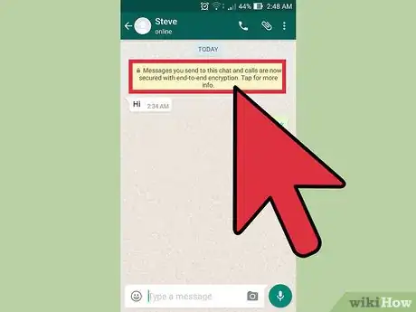 Imagen titulada Chat Securely on WhatsApp Step 3