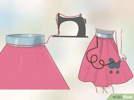 Imagen titulada Make a Poodle Skirt Without a Pattern and With Minimal Sewing Step 17