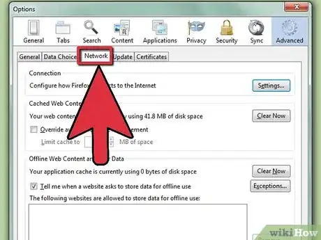 Imagen titulada Clear the Cache in Firefox Step 4