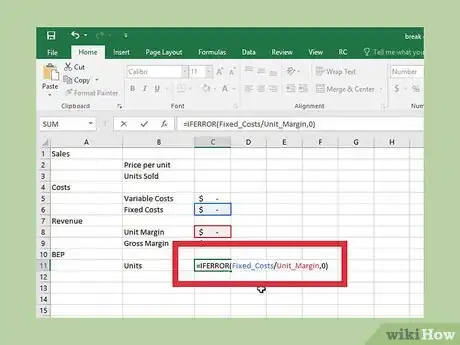 Imagen titulada Do a Break Even Chart in Excel Step 22