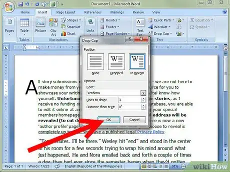 Imagen titulada Create a Drop Cap in a Word Document Step 6