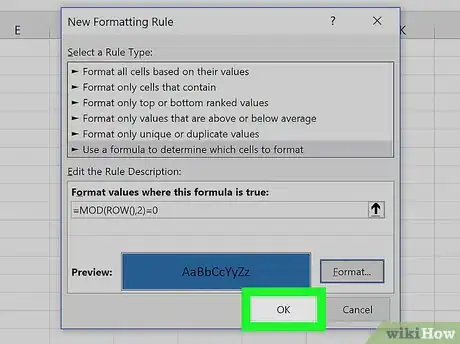 Imagen titulada Highlight Every Other Row in Excel Step 10