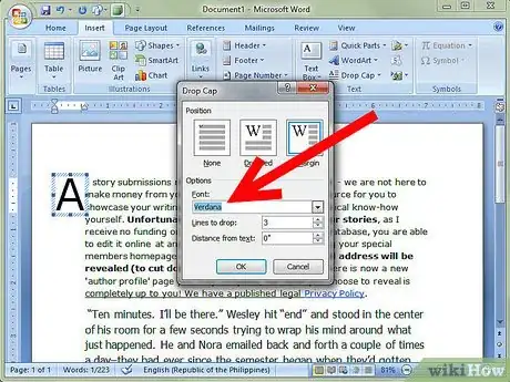 Imagen titulada Create a Drop Cap in a Word Document Step 4