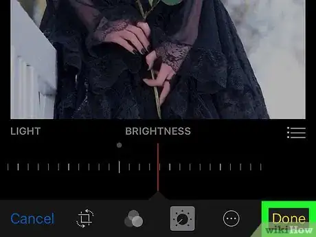 Imagen titulada Adjust the Brightness of a Photo Using the iPhone Photos App Step 9