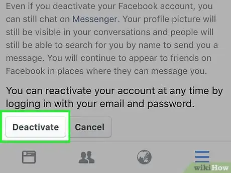 Imagen titulada Deactivate a Facebook Account Step 12