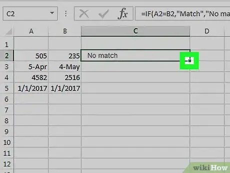 Imagen titulada Compare Data in Excel Step 3