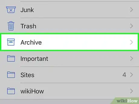Imagen titulada View Archived Emails on iPhone Step 3