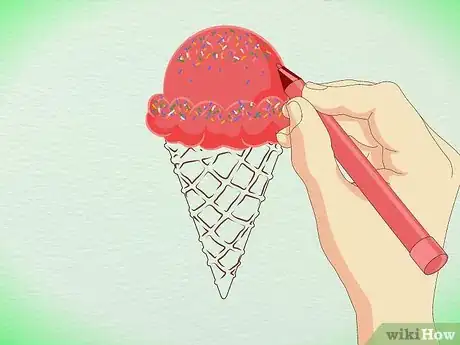 Imagen titulada Draw a Detailed Ice Cream Cone Step 17