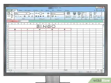 Imagen titulada Make a Bingo Game in Microsoft Office Excel 2007 Step 3