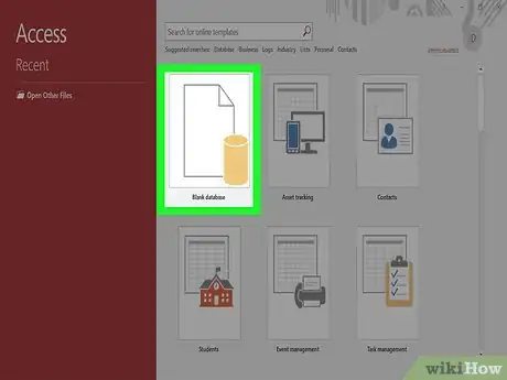 Imagen titulada Make a Database Using MS Access Step 2