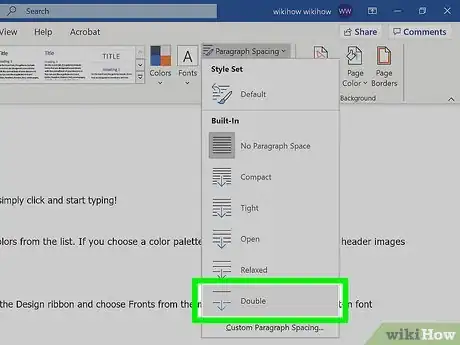 Imagen titulada Double Space in Word Step 3