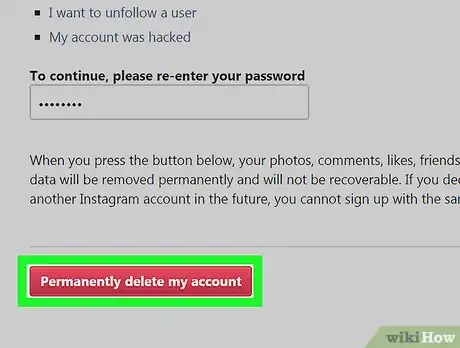 Imagen titulada Delete an Instagram Account Step 22