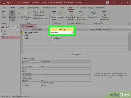 Imagen titulada Make a Database Using MS Access Step 9