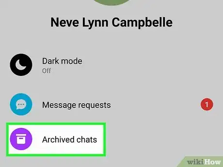 Imagen titulada See Your Archived Messages on Facebook Messenger Step 3
