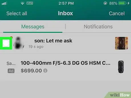 Imagen titulada Delete Messages on OfferUp on iPhone or iPad Step 5