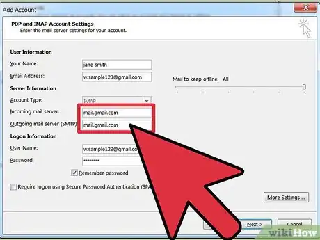 Imagen titulada Access Gmail in Outlook 2010 Step 15