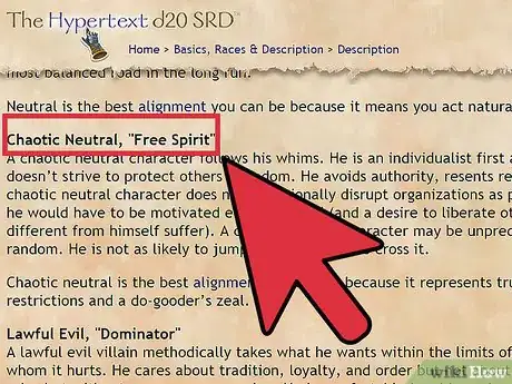 Imagen titulada Choose and Correctly Role Play Your Alignment in Dungeons and Dragons V3.5 Step 8